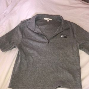 Vans Women grey polo with zipper